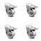 Service Caster 4 Inch Semi Steel Swivel Bolt Hole Caster Set with Total Lock Brake SCC SCC-BHTTL20S415-SSR-4 - alternate 1